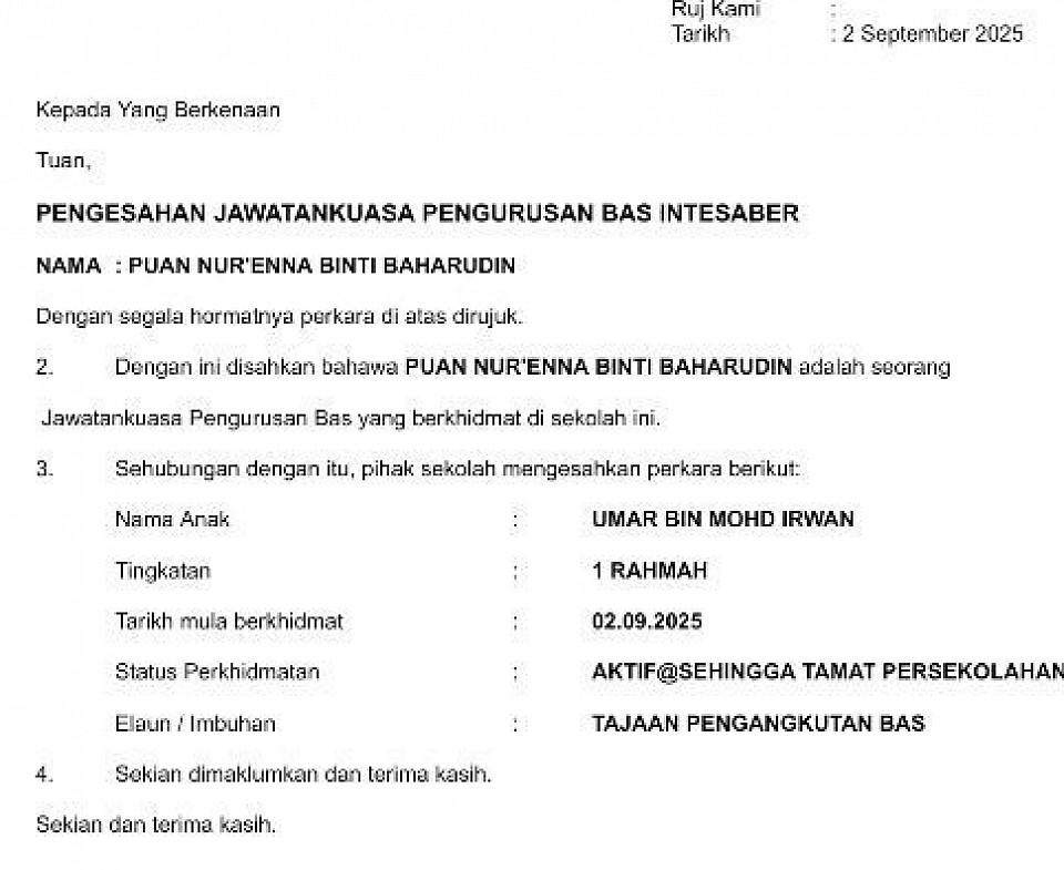 JK PENGANGKUTAN BAS INTESABER